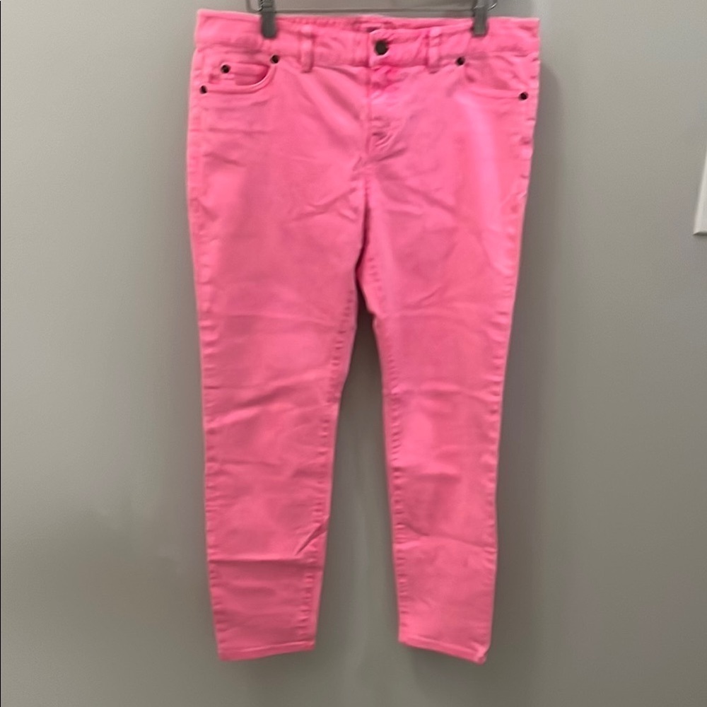 Vineyard Vines Pink Jeans 5 Pocket Size 10